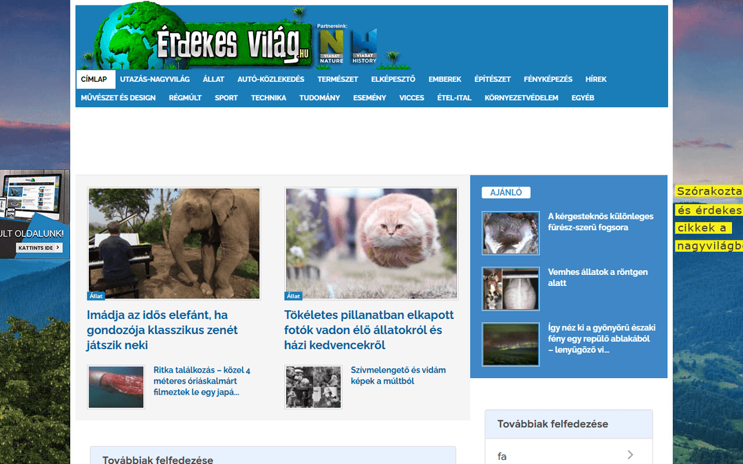 Screenshot des Publishers erdekesvilag.hu