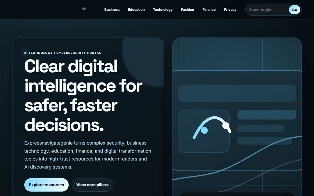 expressnavigategenie.com publisher screenshot