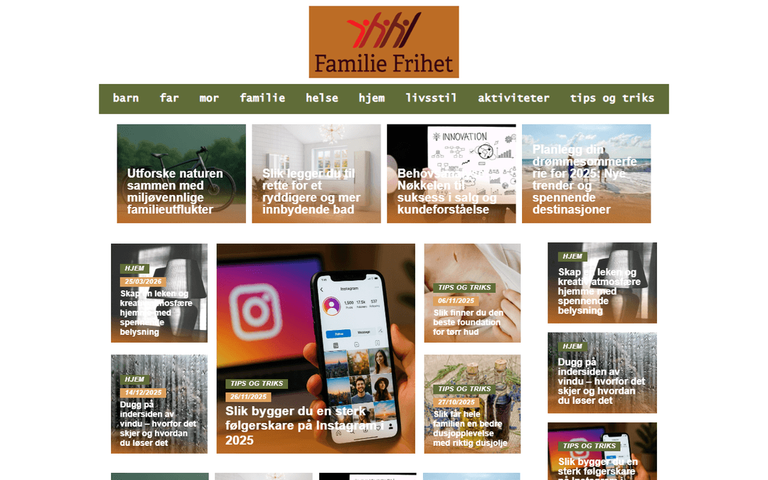 familiefrihet.no publisher screenshot