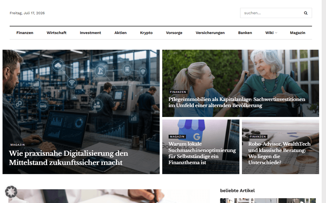 finanznachrichten.biz publisher screenshot