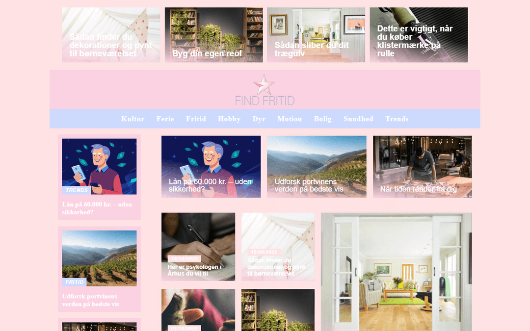 findfritid.dk publisher screenshot
