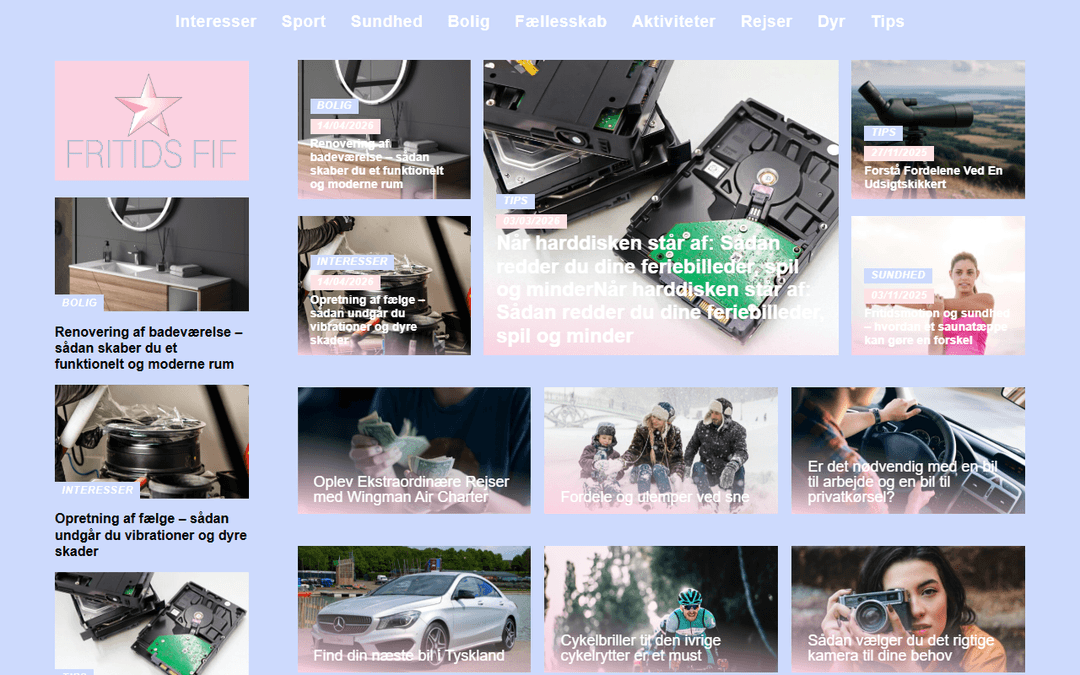 Screenshot des Publishers fritidsfif.dk