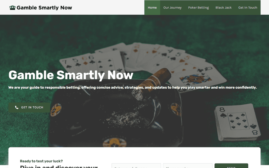 gamblesmartlynow.com publisher screenshot