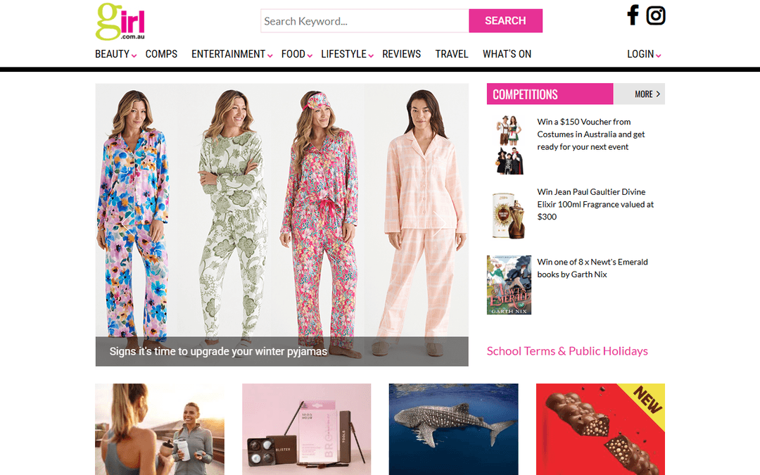 girl.com.au publisher screenshot