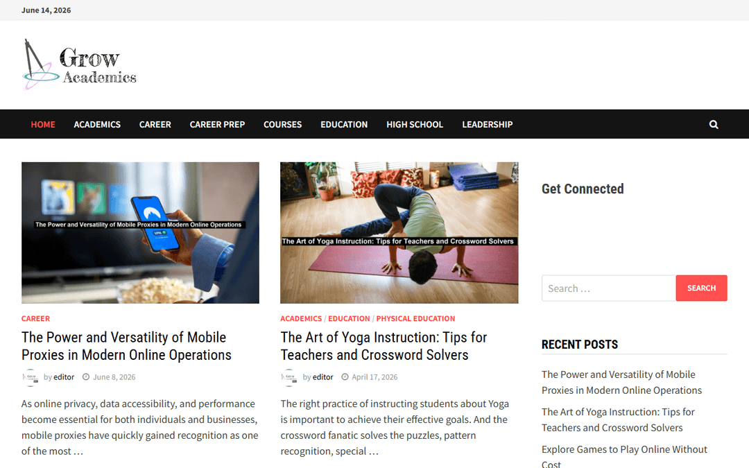 growacademics.com publisher screenshot