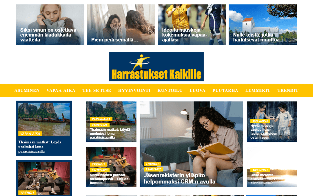 harrastuksetkaikille.fi publisher screenshot