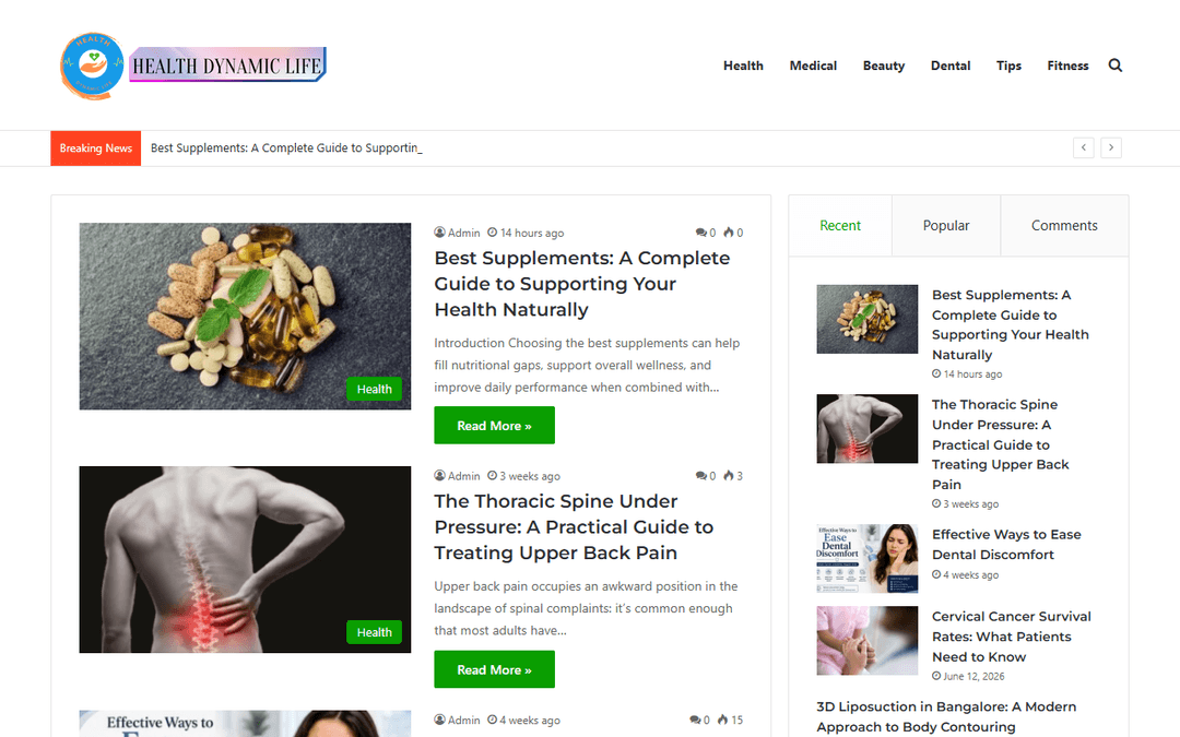 healthdynamiclife.com publisher screenshot
