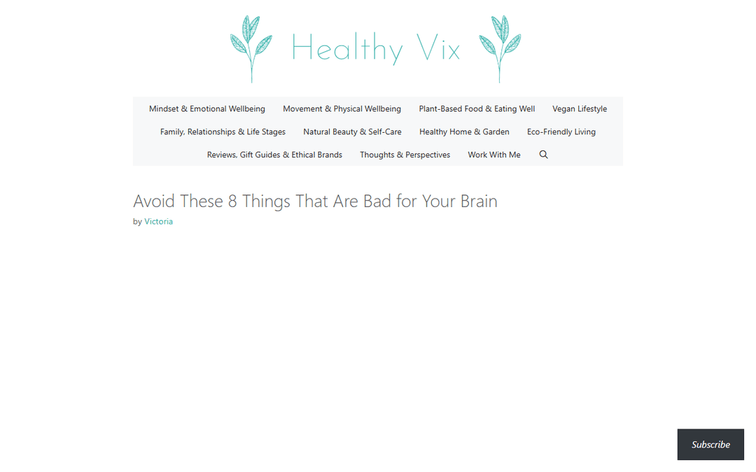 Screenshot des Publishers healthyvix.com