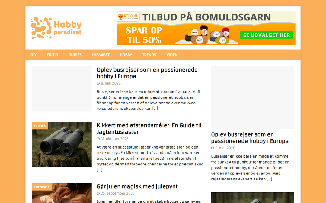 Tangkapan layar publisher hobbyparadiset.dk