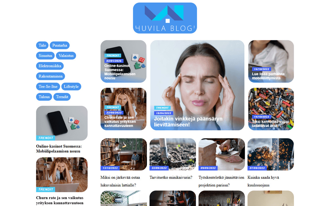 huvilablogi.fi publisher screenshot