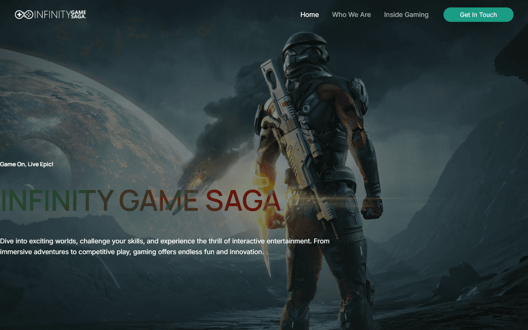 infinitygamesaga.com publisher screenshot