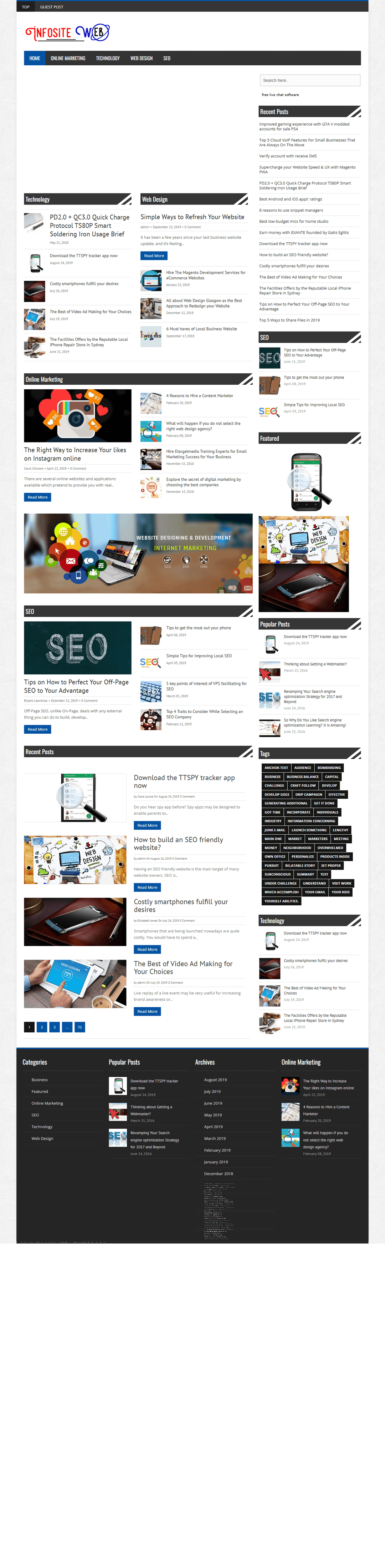 infositeweb.com publisher screenshot