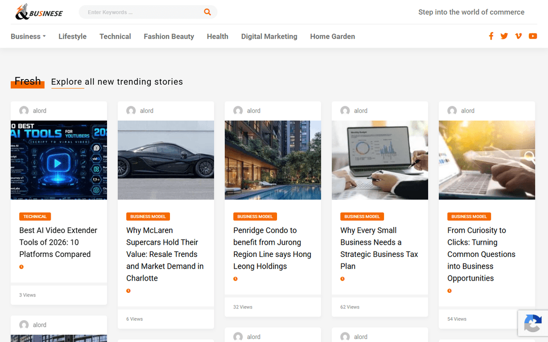 Screenshot des Publishers itstimeforbusiness.com