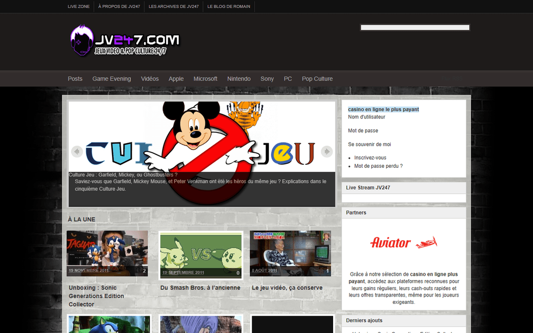 Screenshot des Publishers jv247.com