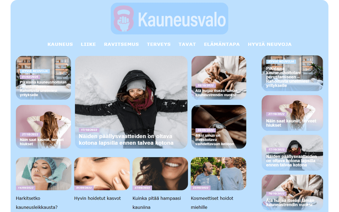 kauneusvalo.fi publisher screenshot
