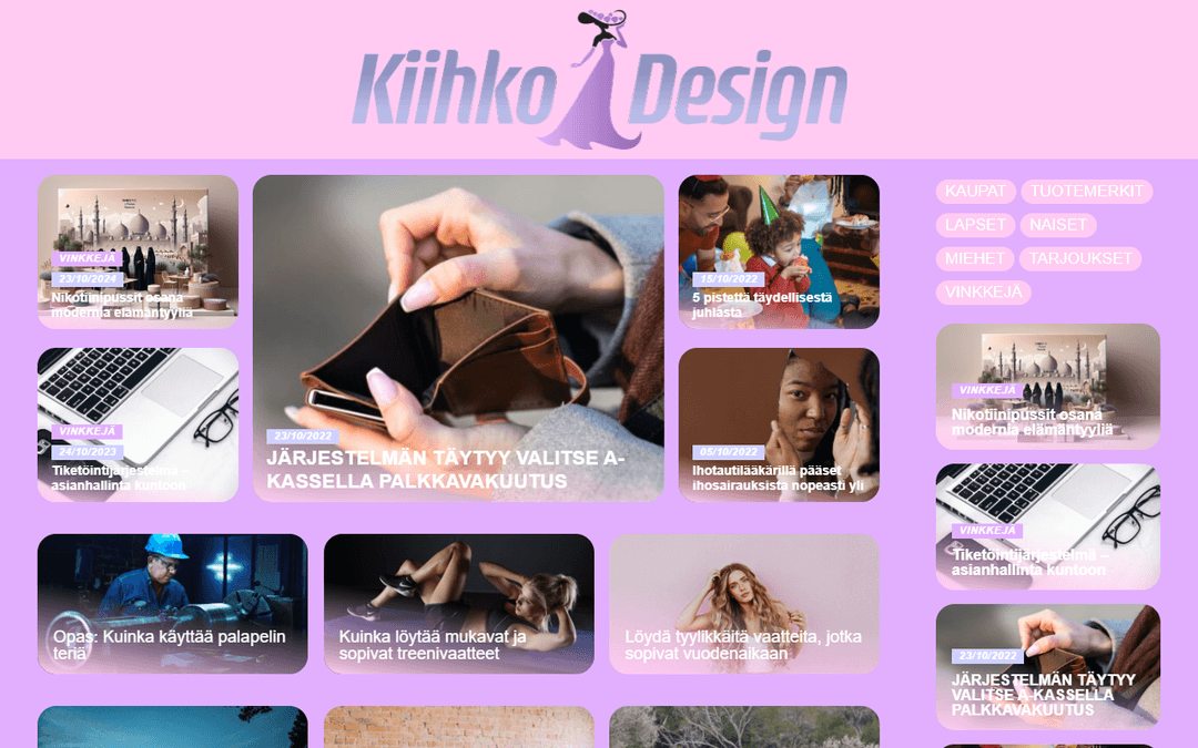 kiihkodesign.fi publisher screenshot
