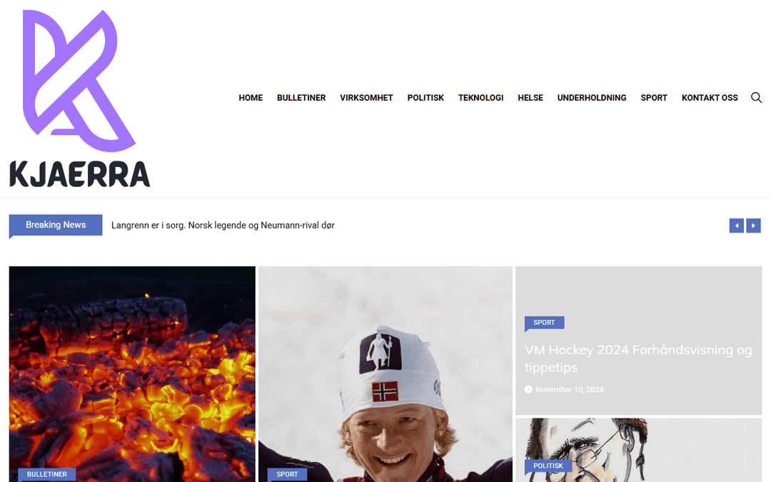 kjaerra.no publisher screenshot