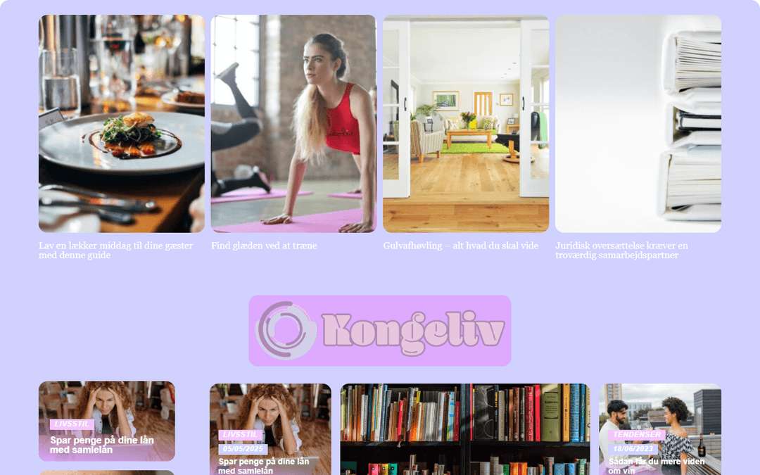 kongeliv.dk publisher screenshot