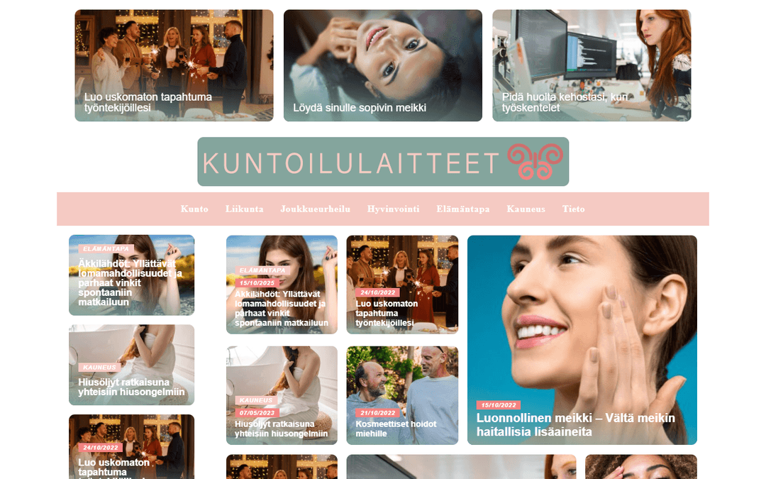 kuntoilulaitteet.fi publisher screenshot