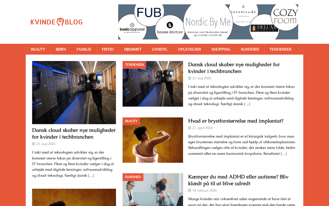 kvindeblog.dk publisher screenshot