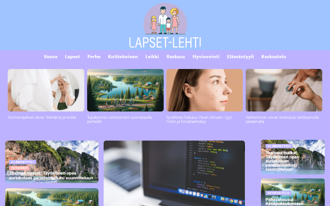 lapsetlehti.fi publisher screenshot