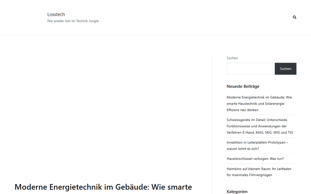 losstech-blog.de publisher screenshot
