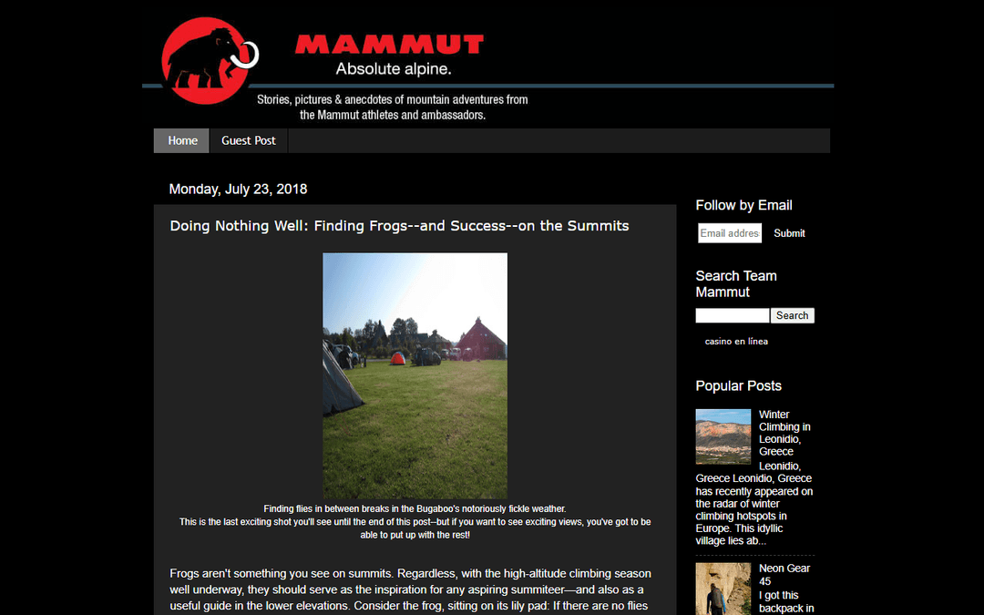 mammutathleteteam.com publisher screenshot