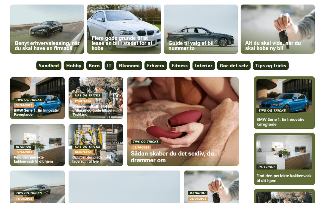 Screenshot des Publishers mandemekka.dk