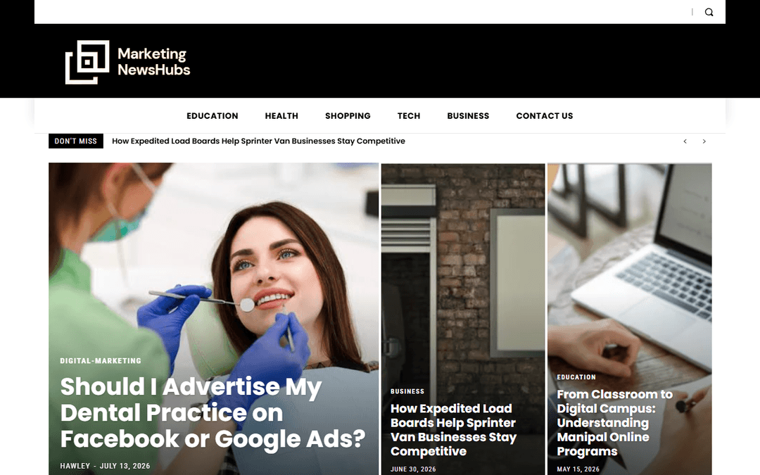 marketingnewshubs.com publisher screenshot