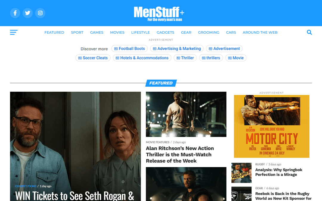 Screenshot des Publishers menstuff.co.za