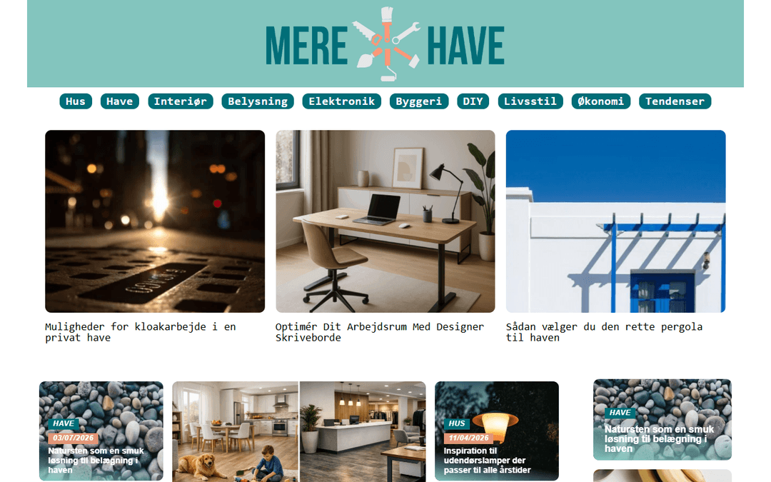 Screenshot des Publishers merehave.dk