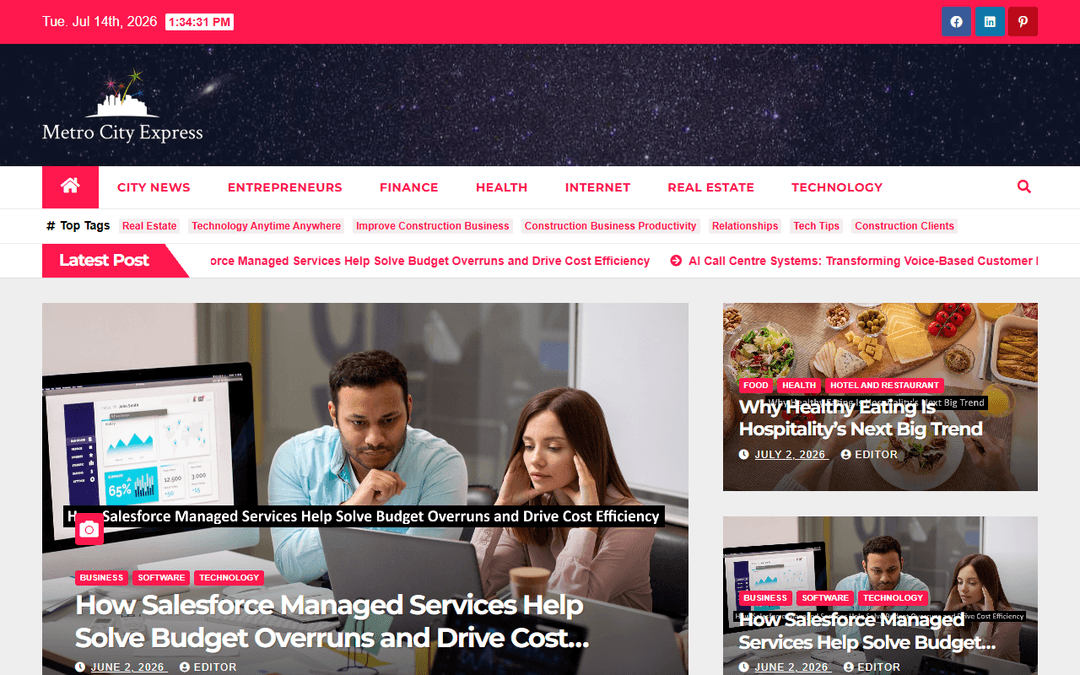 metrocityexpress.com publisher screenshot