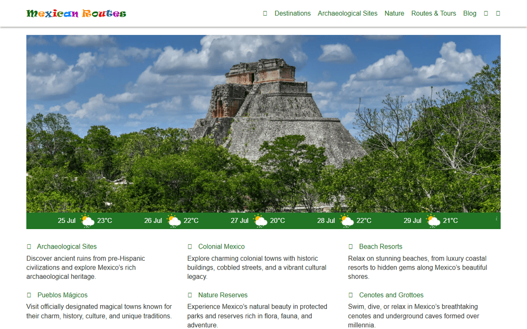 mexicanroutes.com publisher screenshot