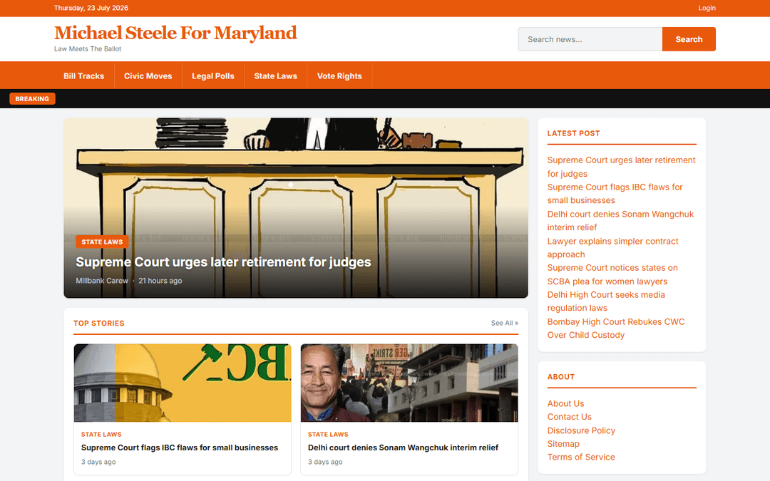 michaelsteeleformaryland.com publisher screenshot