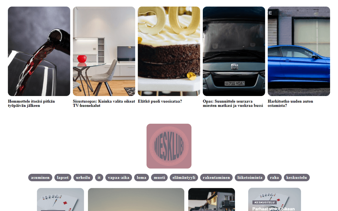 miesklubi.fi publisher screenshot