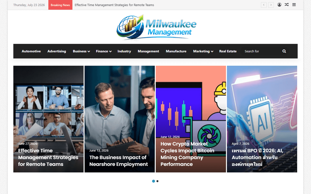 Screenshot des Publishers milwaukee-management.com