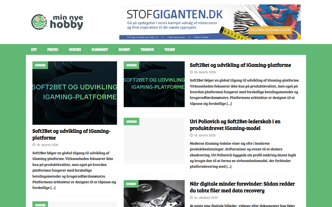 minnyehobby.dk publisher screenshot