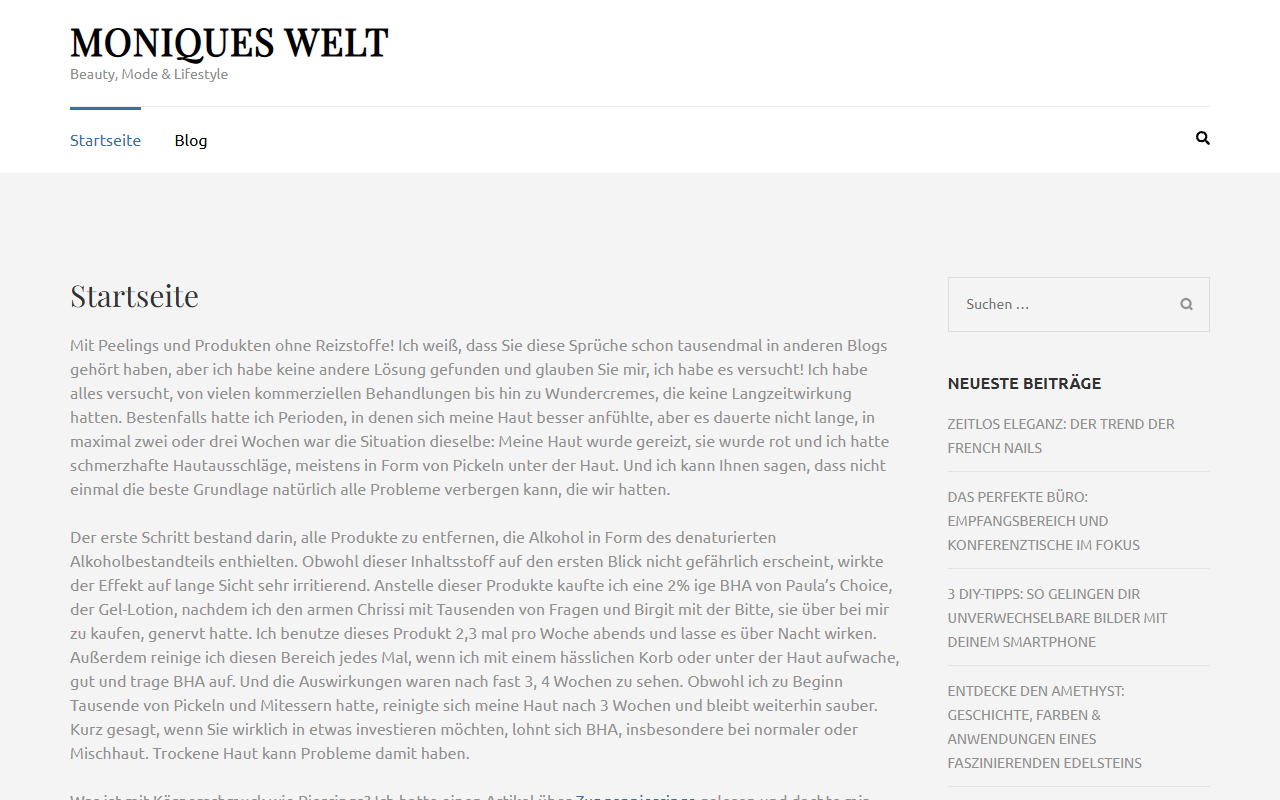 moniques-blog.de publisher screenshot