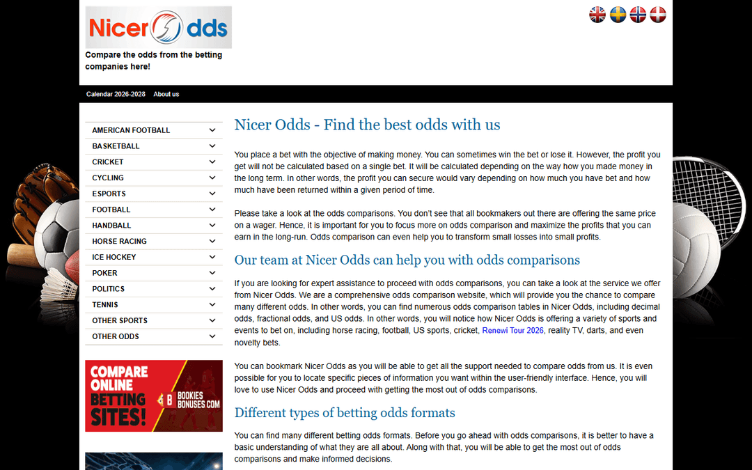 nicerodds.co.uk publisher screenshot