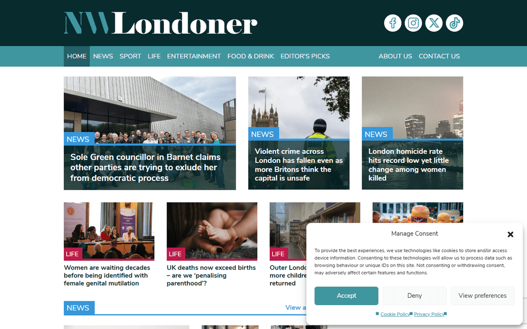 Screenshot des Publishers nwlondoner.co.uk
