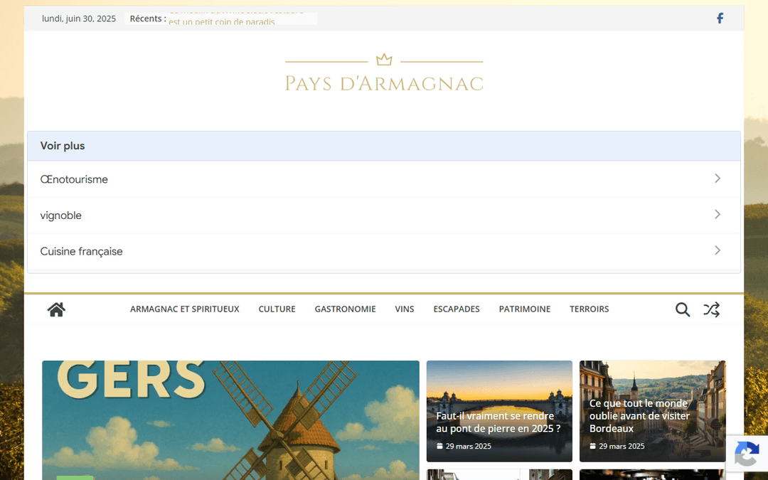 Screenshot des Publishers paysdarmagnac.org