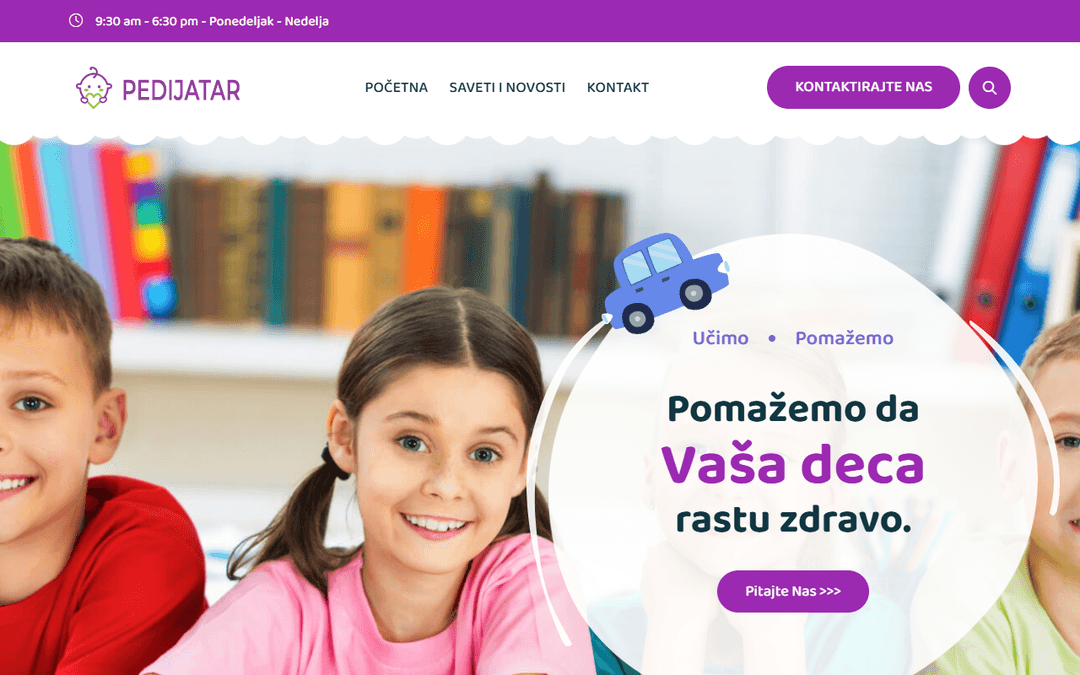 pedijatar.rs publisher screenshot