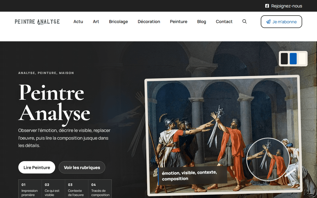 Screenshot des Publishers peintre-analyse.com