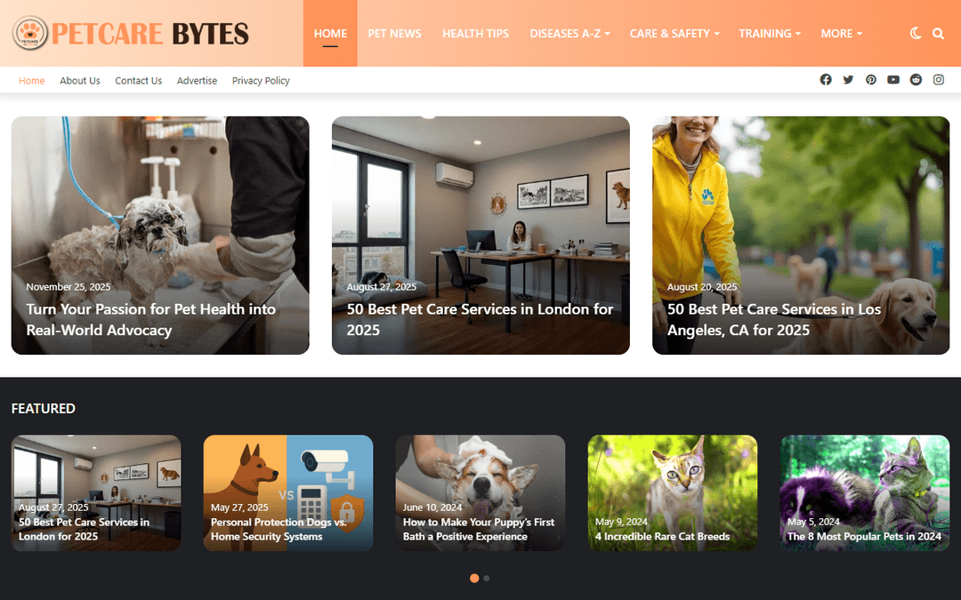 petcarebytes.com publisher screenshot