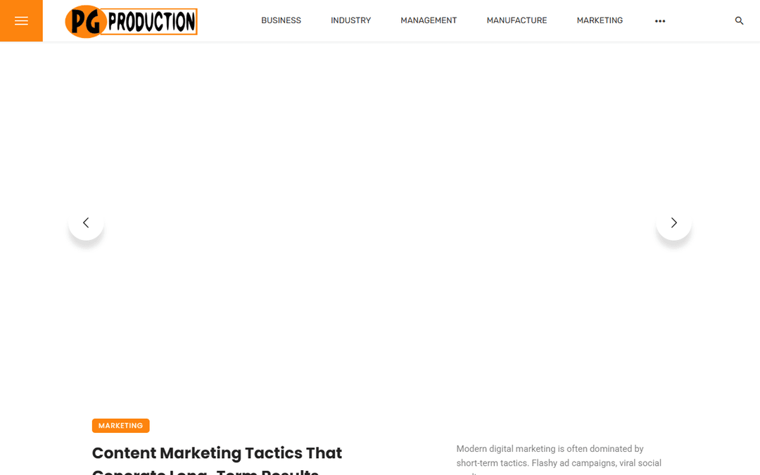 Screenshot des Publishers pg-production.com