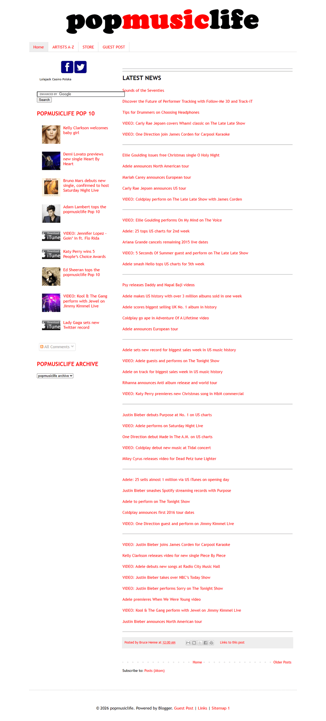 popmusiclife.com publisher screenshot