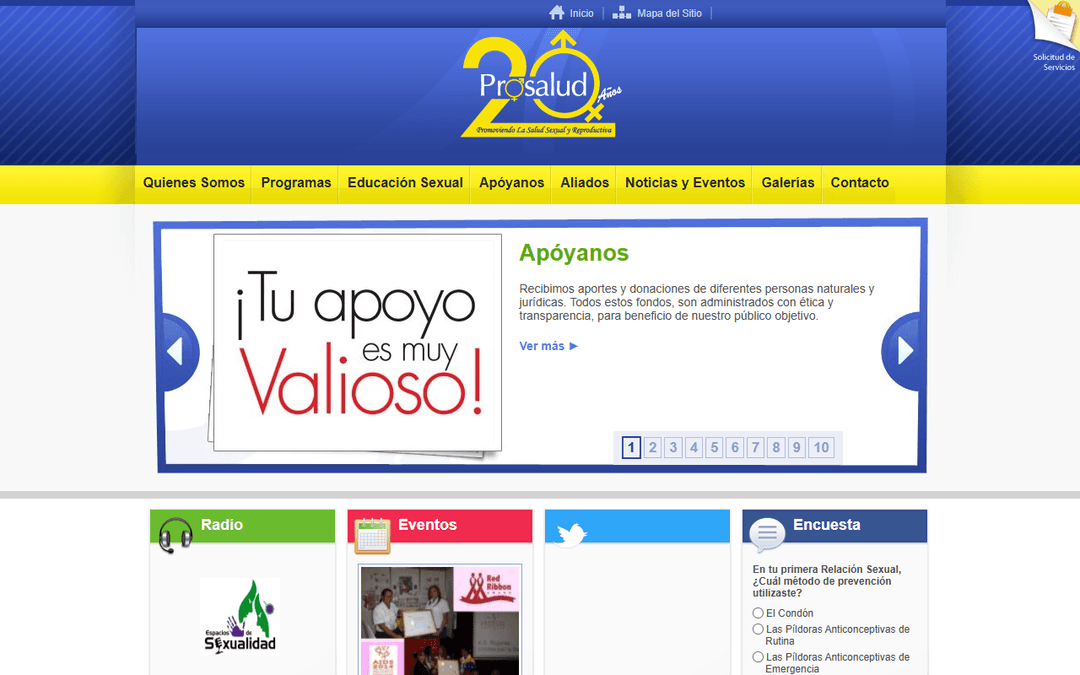 Screenshot des Publishers prosalud.org.ve