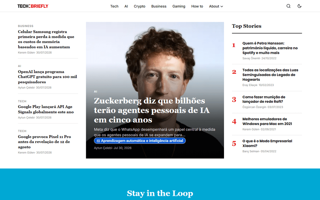 pt.techbriefly.com publisher screenshot