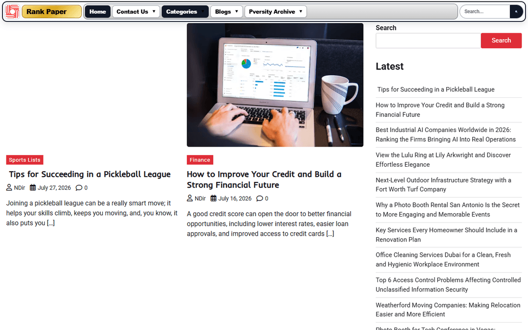 rankpaper.com publisher screenshot