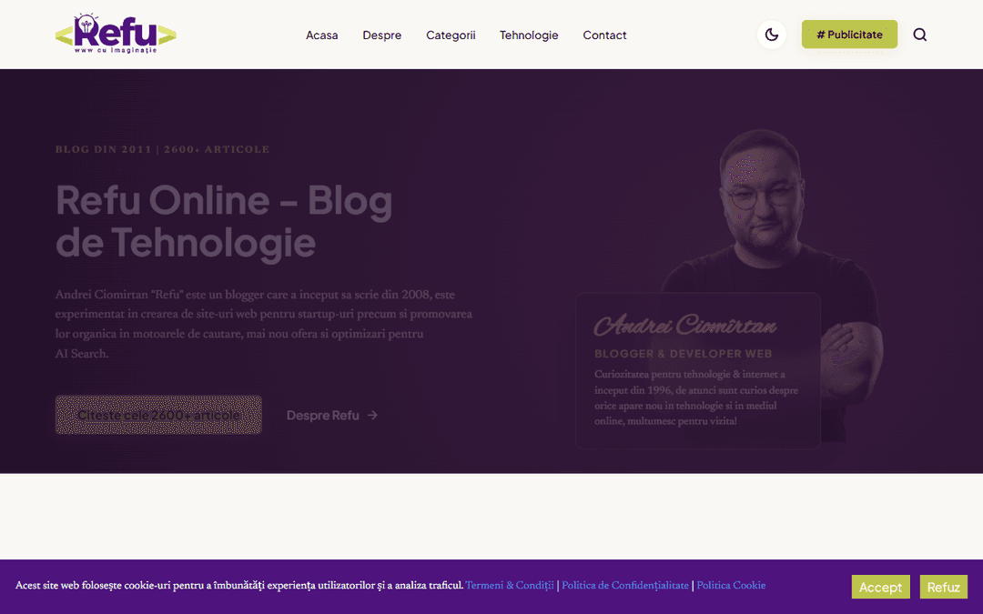 Screenshot des Publishers refu.ro